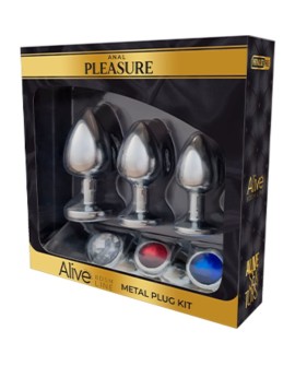 ALIVE - ANAL PLEASURE KIT 3 PLUG METAL