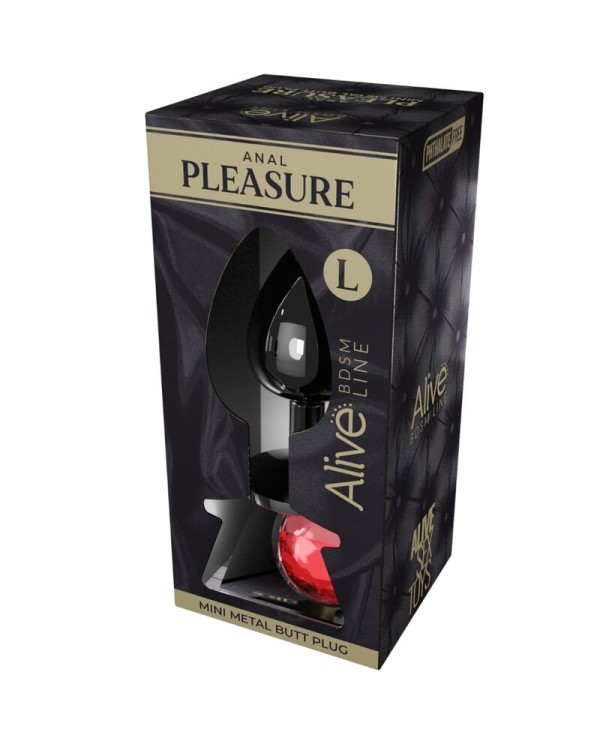 ALIVE ANAL PLEASURE MINI PLUG METAL ROJO TALLA L