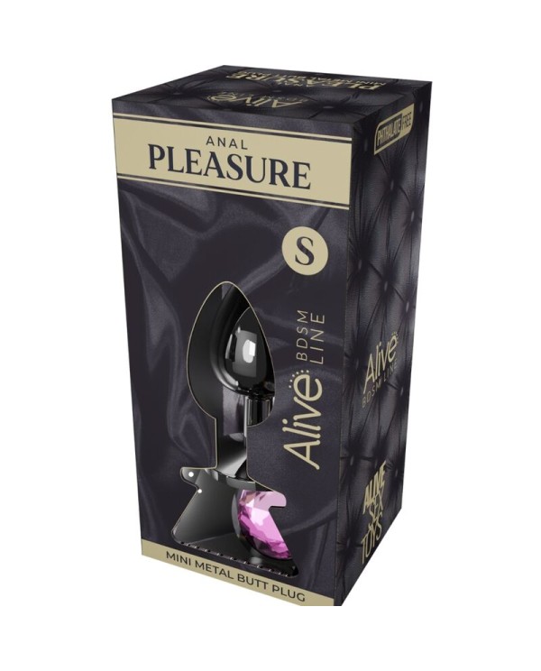 ALIVE ANAL PLEASURE MINI PLUG METAL ROSA TALLA S