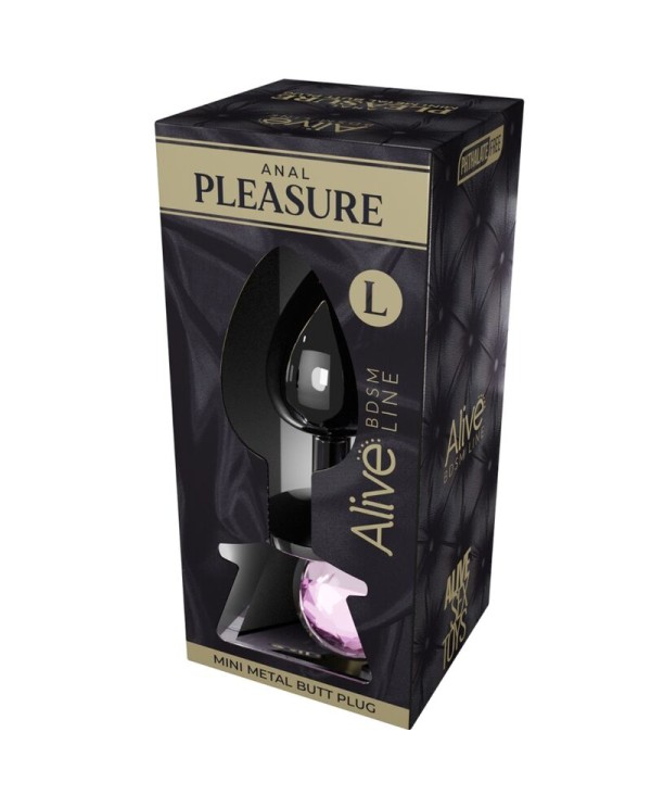 ALIVE ANAL PLEASURE MINI PLUG METAL ROSA TALLA L