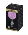 ALIVE ANAL PLEASURE PLUG ESPIRAL METAL POMPON VIOLETA TALLA S