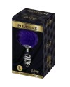 ALIVE ANAL PLEASURE PLUG ESPIRAL METAL POMPON VIOLETA OSCURO TALLA L