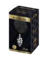 ALIVE ANAL PLEASURE PLUG ESPIRAL METAL POMPON NEGRO TALLA L