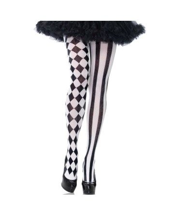 LEG AVENUE MEDIAS ARLEQUIN NEGRO BLANCO