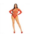 LEG AVENUE BODY CROTCHLESS CON BRILLO ROJO