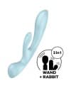 SATISFYER TRIPLE OH VIBRADOR HiBRIDO AZUL