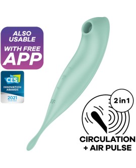 SATISFYER TWIRLING PRO+ ESTIMULADOR Y VIBRADOR APP - ROJO