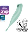 SATISFYER TWIRLING PRO ESTIMULADOR Y VIBRADOR APP VERDE