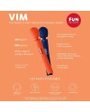 FUN FACTORY VIM WAND RUMBLE VIBRADOR RECARGABLE SILICONA NARANJA