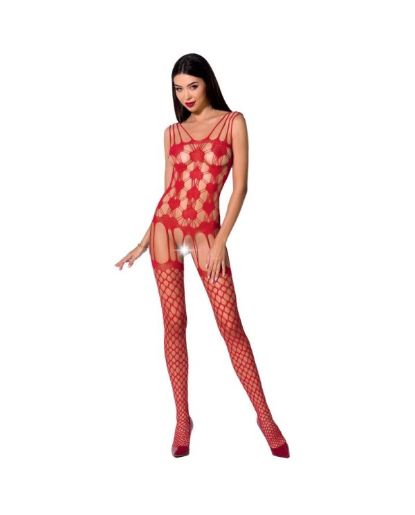 PASSION WOMAN BS067 BODYSTOCKING ROJO TALLA UNICA