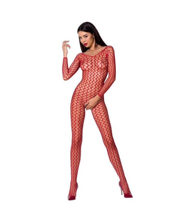 PASSION WOMAN BS068 BODYSTOCKING ROJO TALLA UNICA