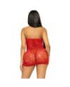 LEG AVENUE MINI VESTIDO CON PEDRERiA TALLA uNICA ROJO