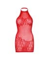 LEG AVENUE MINI VESTIDO CON PEDRERiA TALLA uNICA ROJO