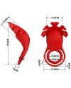 PRETTY LOVE RUBEN ANILLO VIBRADOR 7 VIBRACIONES SILICONA ROJO