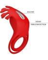 PRETTY LOVE RUBEN ANILLO VIBRADOR 7 VIBRACIONES SILICONA ROJO