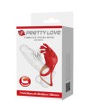 PRETTY LOVE RUBEN ANILLO VIBRADOR 7 VIBRACIONES SILICONA ROJO