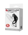 PRETTY LOVE RUBEN ANILLO VIBRADOR 7 VIBRACIONES SILICONA NEGRO