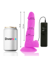 DIVERSIA DILDO FLEXIBLE CON VIBRACIoN 18 CM LILA