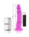 DIVERSIA DILDO FLEXIBLE CON VIBRACION 21 CM LILA