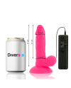 DIVERSIA DILDO FLEXIBLE CON VIBRACION 17 CM ROSA