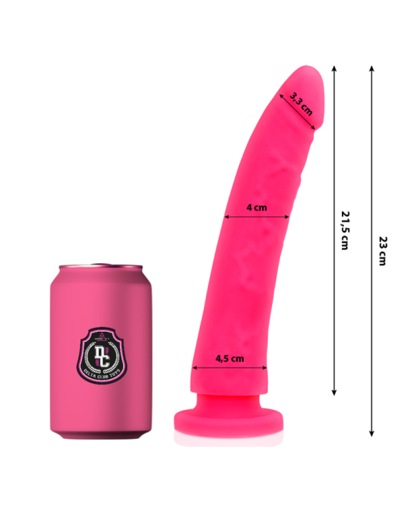 DELTA CLUB TOYS DILDO ROSA SILICONA MEDICA 23 X 45 CM