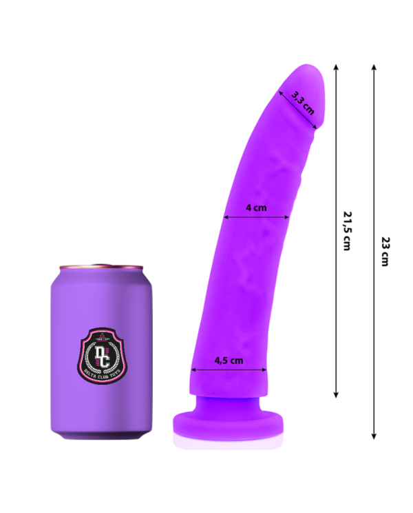 DELTA CLUB TOYS DILDO LILA SILICONA MEDICA 23 X 45 CM