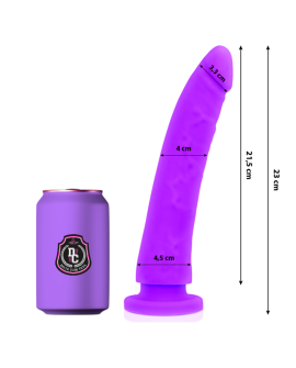 DELTA CLUB TOYS DILDO LILA SILICONA MEDICA 23 X 4.5 CM