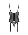 PASSION MARINA CORSET TANGA NEGRO S M