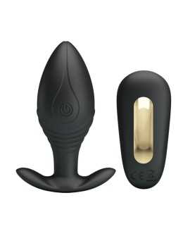 PRETTY LOVE - REGINA PLUG ANAL VIBRADOR RECARGABLE NEGRO