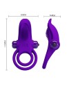 PRETTY LOVE ANILLO VIBRADOR PARA PENE MORADO