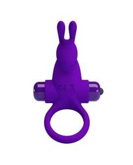 PRETTY LOVE - ANILLO VIBRADOR I CONEJO PARA PENE MORADO