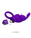 PRETTY LOVE ANILLO VIBRADOR I CONEJO PARA PENE MORADO