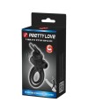 PRETTY LOVE ANILLO VIBRADOR III CONEJO PARA PENE NEGRO