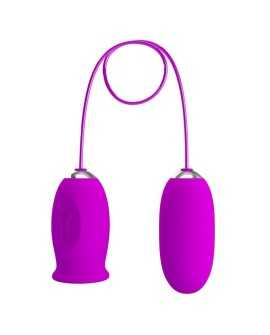 PRETTY LOVE - DAISY HUEVO DUAL VIBRADOR RECARGABLE MORADO