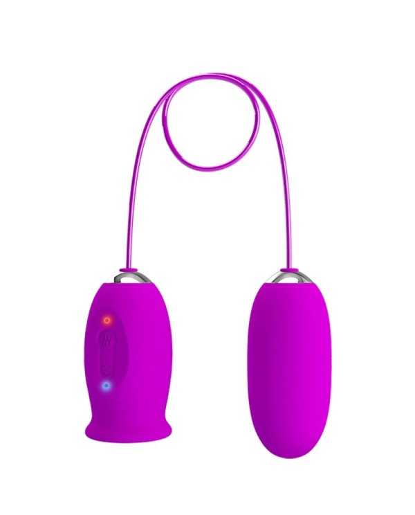 PRETTY LOVE DAISY HUEVO DUAL VIBRADOR RECARGABLE MORADO