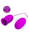 PRETTY LOVE DAISY HUEVO DUAL VIBRADOR RECARGABLE MORADO