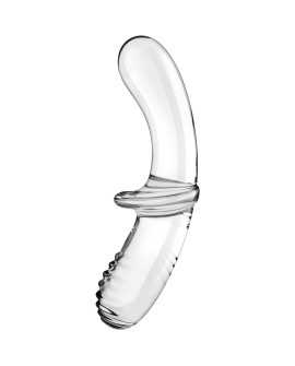 SATISFYER - DOUBLE CRYSTAL DILDO TRANSPARENTE