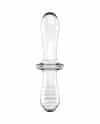 SATISFYER DOUBLE CRYSTAL DILDO TRANSPARENTE