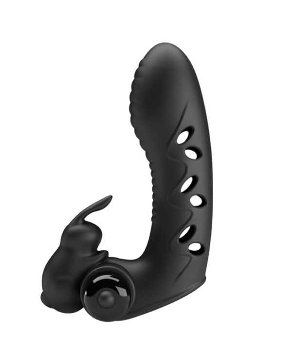 PRETTY LOVE VANCE FUNDA DEDO VIBRADOR CONEJO NEGRO