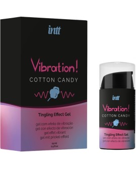 INTT - GEL EFECTO VIBRADOR UNISEX ALGODON DE AZUCAR 15 ML