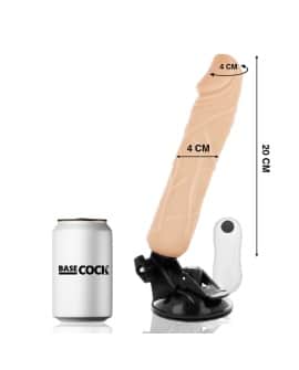 BASECOCK - VIBRADOR REALISTICO CONTROL REMOTO NATURAL 20 CM