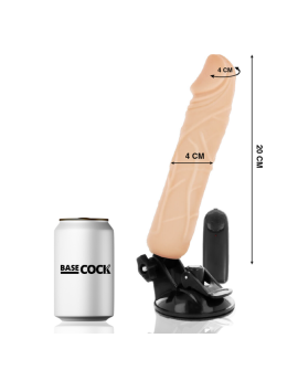 BASECOCK - VIBRADOR REALISTICO CONTROL REMOTO NATURAL 20 CM