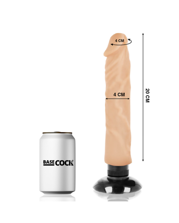 BASECOCK VIBRADOR REALISTICO 2 1 NATURAL 20 CM