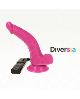 DIVERSIA DILDO FLEXIBLE CON VIBRACION 21.5 CM - LILA