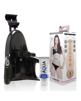 FLESHLIGHT - VAGINA STOYA DESTROYA + UNIVERSAL LAUNCH + LUBRICANTE AQUA QUALITY 50 ML