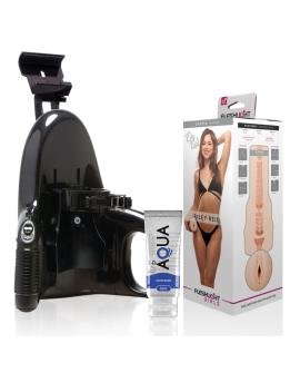 FLESHLIGHT - VAGINA RILEY REID UTOPIA + UNIVERSAL LAUNCH + LUBRICANTE AQUA QUALITY 50 ML