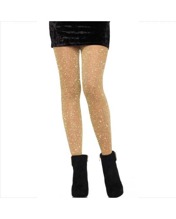 LEG AVENUE MEDIAS TRANSPARENTES DORADAS