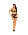 LEG AVENUE SET SUJETADOR ARNES DE LIGA REJILLA