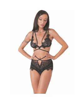 LIVCO CORSETTI FASHION - DREZNA LC 90733 SUJETADOR + PANTY NEGRO