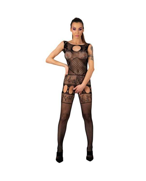 LIVCO CORSETTI FASHION AMBROISE LC 17352 BODYSTOCKING CROTCHLESS NEGRO TALLA uNICA